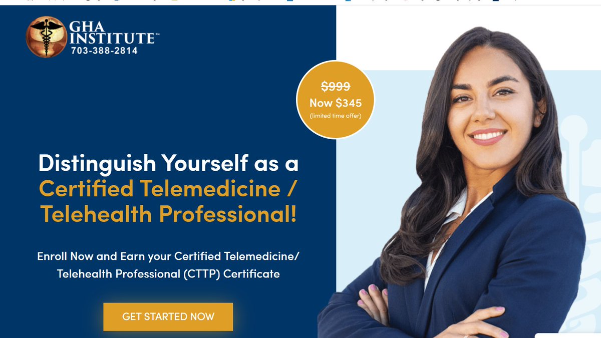 GlobalHealthAc1's tweet photo. Distinguish Yourself as a
Certified Telemedicine / Telehealth Professional! Enroll Now and Earn your Certification.
https://t.co/qm3KOWQTvK https://t.co/migGJ4vU5e