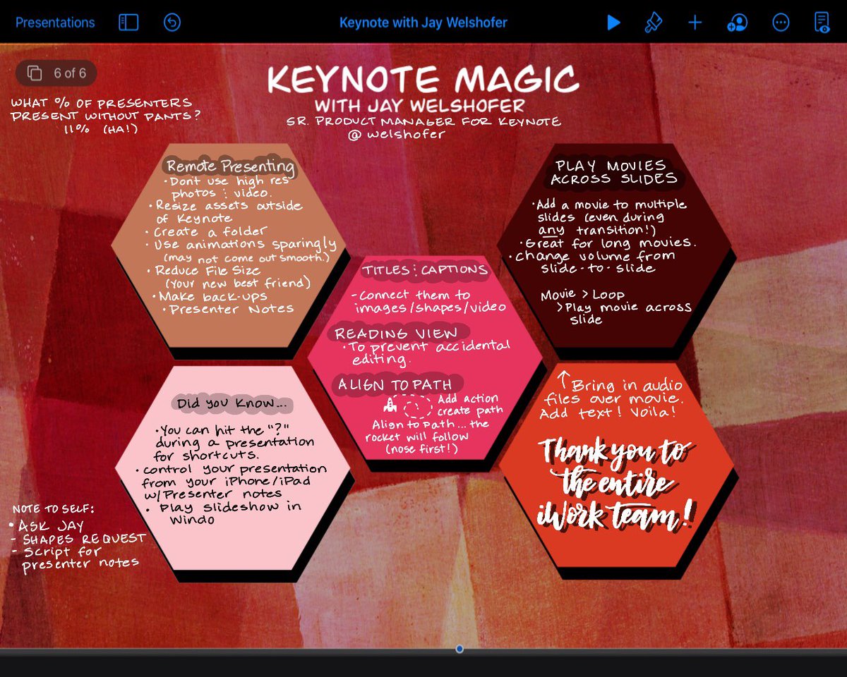 OMG! #keynote can do such amazing things! #mindblown <a href="/welshofer/">just some guy</a> for sharing what the incredible #iwork team is doing! #ADE2020 #EveryoneCanCreate <a href="/ERCSCoyotes/">El Rancho Charter</a> #dontwastethewait Learn something new today!