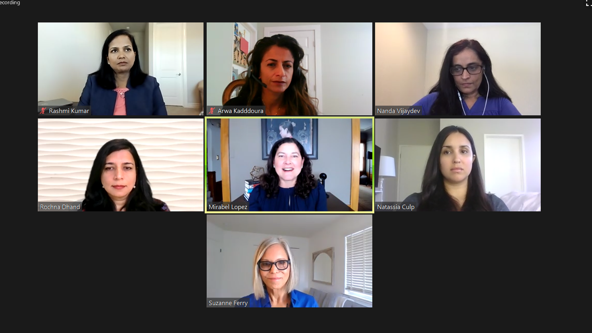 Randy_Cairns's tweet photo. Proud moment for #HPE. Compelling panel led by @MaribelLopez featuring the women leading the HPE transformation in software and as-a-service, across product management, sales, marketing, and IT. @arwakaddoura @NandaVijaydev Suzanne Ferry, Rochna Dhand, Rashmi Kumar, Natassia Culp https://t.co/FUcBFq3Zm0