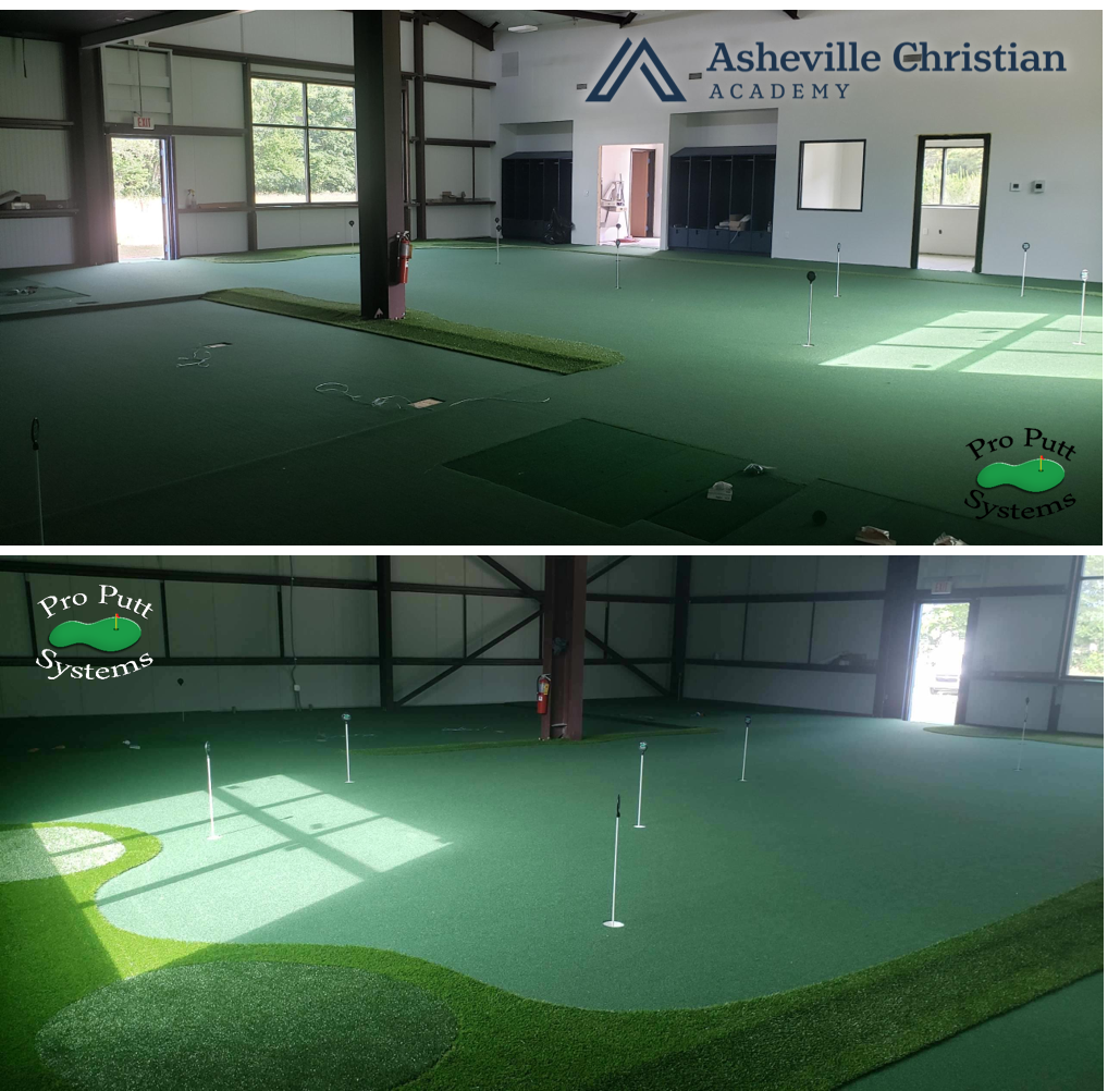 ProPuttSystems's tweet photo. Asheville Christian Academy is nearly ready to move into their brand new indoor practice facility #acagolf Pro Putt Systems is grateful for the opportunity to design and build this room! https://t.co/dhEGnAWHNe https://t.co/TxQvUJUGlA