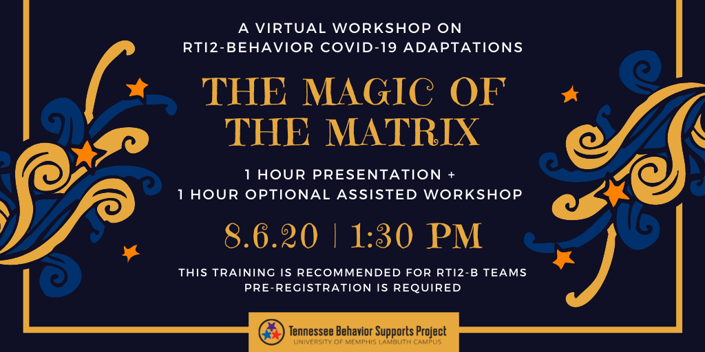 WestTNMTSS's tweet photo. 🚨 Upcoming PD Opportunity! As we get ready for back to school, it is essential that we integrate all of the new #COVID19 procedures into our #RTI2B plans, specifically our matrices. Sign up for this virtual workshop today! https://t.co/4myv62F8YO https://t.co/GuYrpmoun6
