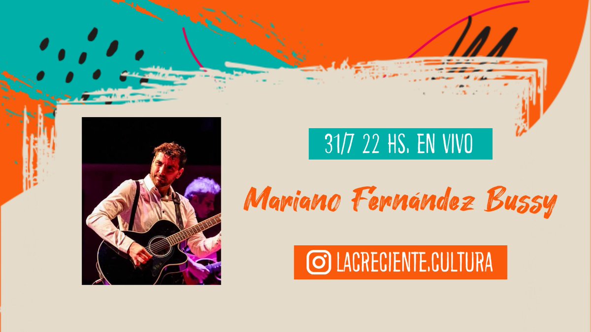 De la mano de Mariano Fernández Buzzy ( Me darás mil hijos) El viernes seguimos con nuestro ciclo de charlas y música. 
#miprimercancion #berisso #culturarock #medarasmilhijos #QuedateEnCasa