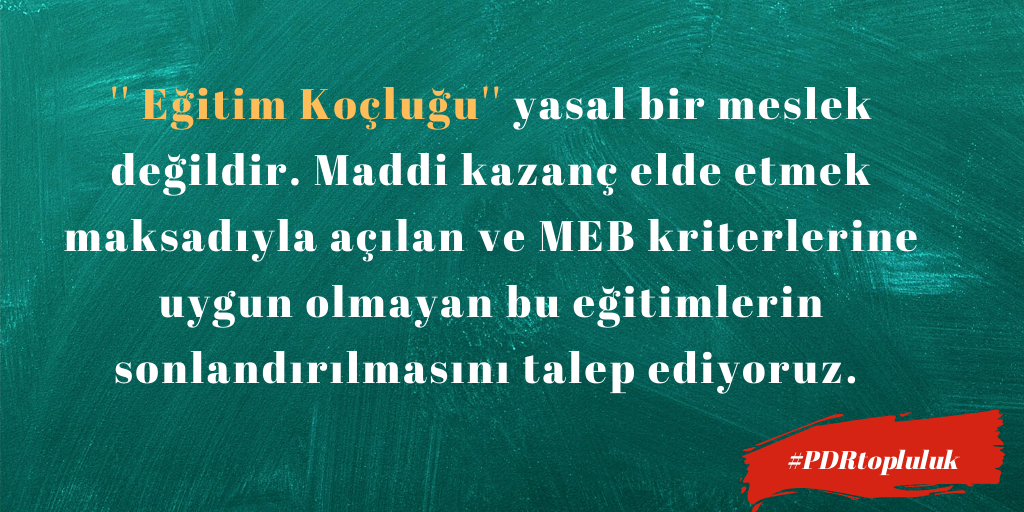 turkpdrtopluluk's tweet photo. Ülkemizde öğrenciler için ÖĞRETMENLER ve PSİKOLOJİK DANIŞMANLAR varken;

Yasal olmayan bir meslek "ÖĞRENCİ KOÇLUĞU"  kabul edilemez.

#RuhSağlığındaKoçİstismarı

@RTErdogan
@ziyaselcuk
@yekta_sarac 
@adnanboyaci https://t.co/9PZrBeGRPg
