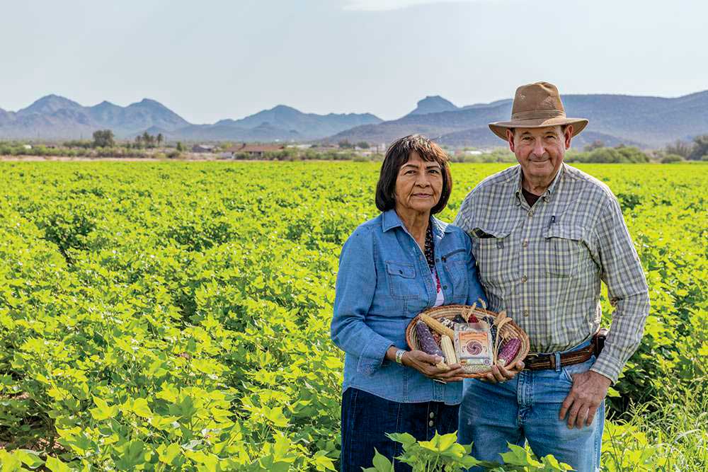 Ramona and Terry Button began farming in 1974 on the Gila River Indian Reservation. Their first crops included barley and alfalfa; the <a href="/ramonafarms/">ramona farms</a> line of products has since grown to include wheat and corn products, garbanzo beans and Tepary beans.>> ow.ly/b22g50AJog7