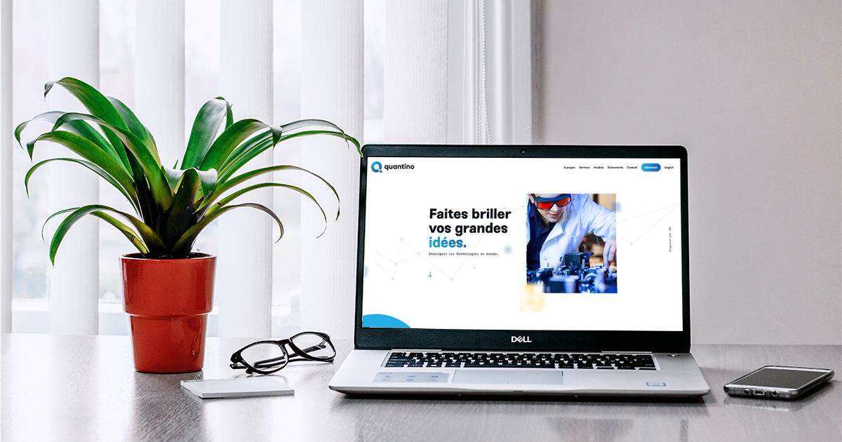 inocanada's tweet photo. Propulsé par INO, #Quantino, le premier incubateur en #optique et #photonique au Canada, vient de lancer son site #Web.  Une visite s’impose! https://t.co/QHdWHC5pjq https://t.co/lqjAj693on