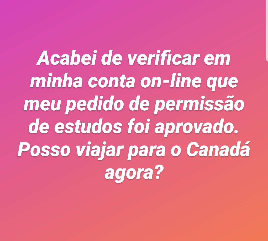As restrições de viagem para o Canadá permanecem em vigor e a maioria dos estudantes ainda não podem entrar no Canadá, mesmo com a aprovação da solicitação de permissão de estudos.

Siga o fio ⬇️