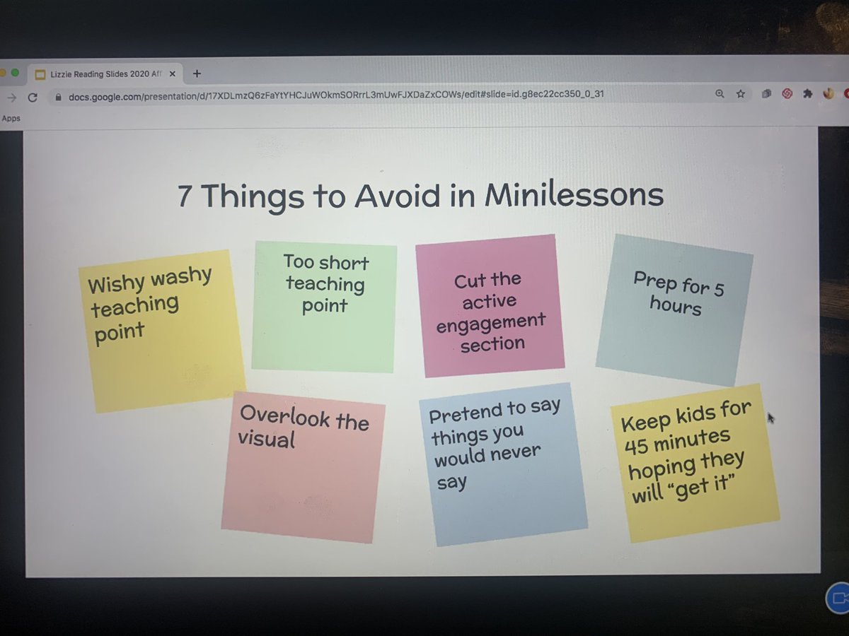 There’s no perfect way to teach a minilesson, however here are some tips on what to avoid.

—Lizzie Hetzer

#KellerLiteracy #tcrwp
