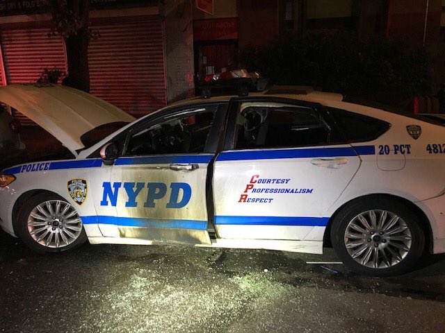 NYPD20Pct's tweet photo. While You Were Sleeping: this vehicle, which is used to respond to emergencies in our UWS community, was deliberately set on fire on 83rd St. Thankfully, no one was injured and #FDNY prevented further damage to private property. 

Any info please ☎️ 1-800-577-TIPS or DM @NYPDTips https://t.co/BB2QkcFKc8