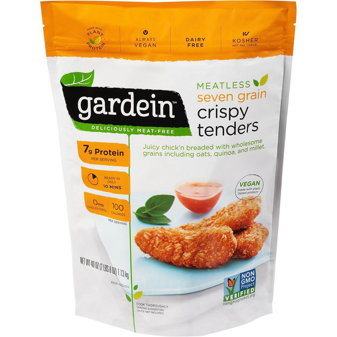 Vegan meat items that are actually low cal in comparisonSmart Bacon - 20cals per strip Gardein Chicken Tenders - 90cas per 2 tenders