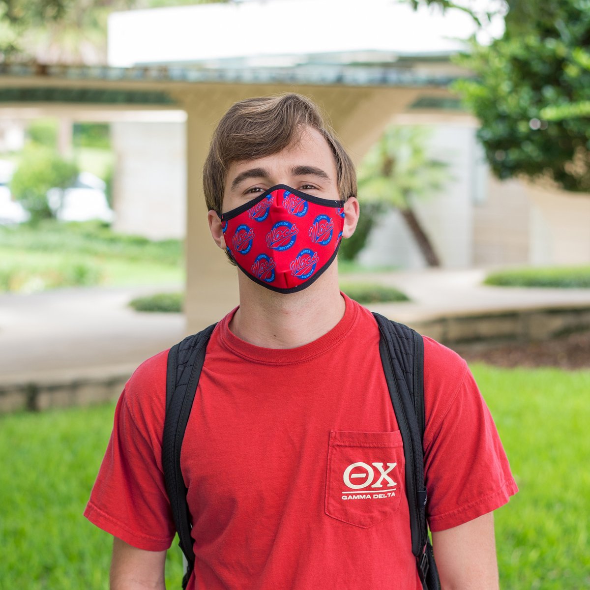 FLSouthern's tweet image. MASK REVEAL! The FSC masks are in! All students will receive 5 of these when they return to campus. Adjustable and light-weight, these masks are already winning over the staff here this summer. #FSCares #MocsMaskUp
