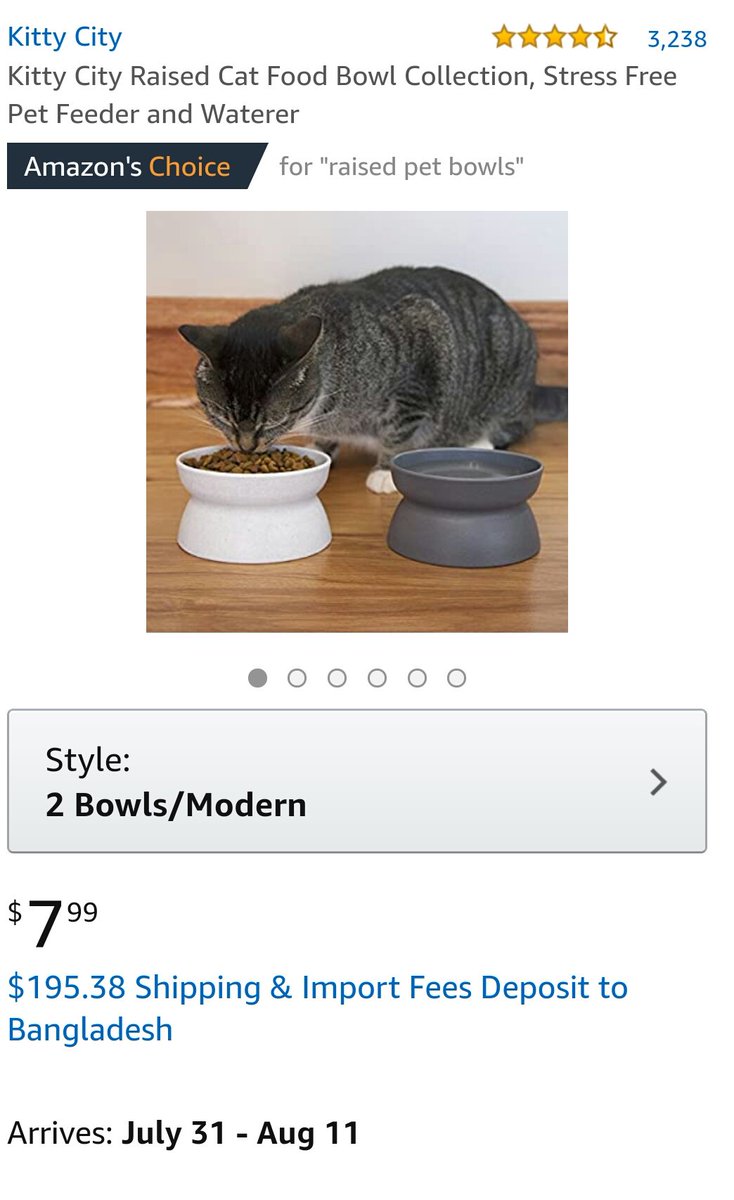 CardUSA123's tweet photo. Kitty City Raised Cat Food Bowl Collection, Stress Free Pet Feeder and Waterer.
Click on the Below link for more details. 

Click Here:https://t.co/b7BfFjMozD
#cats 
#CatsOfTwitter 
#Caturday 
#CAT2020 
#cats4Biden 
#catradiotvep13 
#amazonproducts 
#amazonprime https://t.co/pOJrTpN3bi