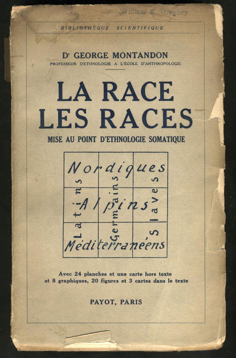 Of importance to us here is that Montandon was one of the founders of the so-called scientific racism which emerged after WWI. We’ll be coming back to that.