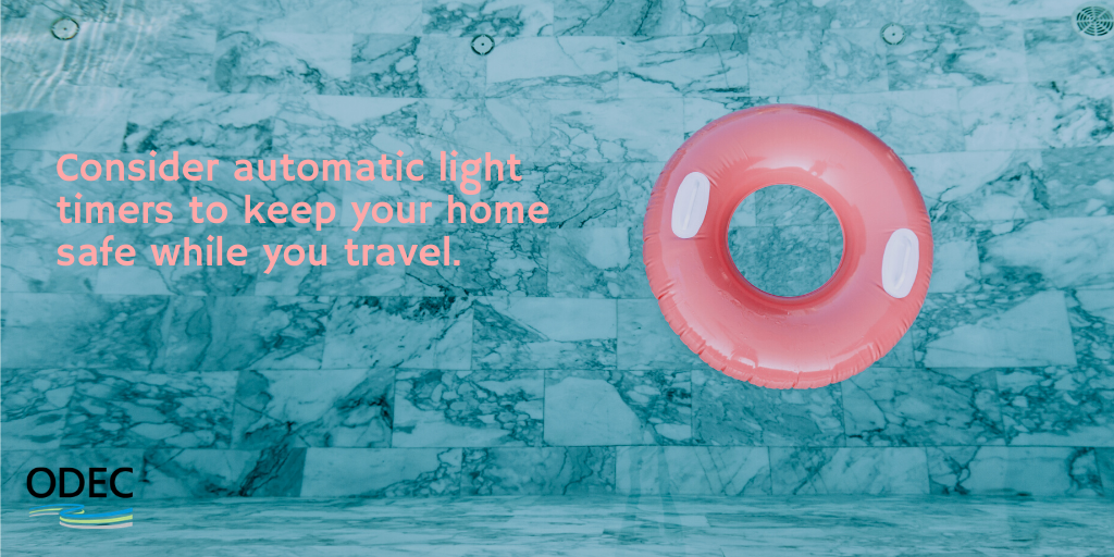 ODECooperative's tweet photo. There's no need to leave a light on in the front room when you go on #vacation. Lights with automatic timers can keep your home safe while also helping your #electricbill. https://t.co/HiP3cYw4hY