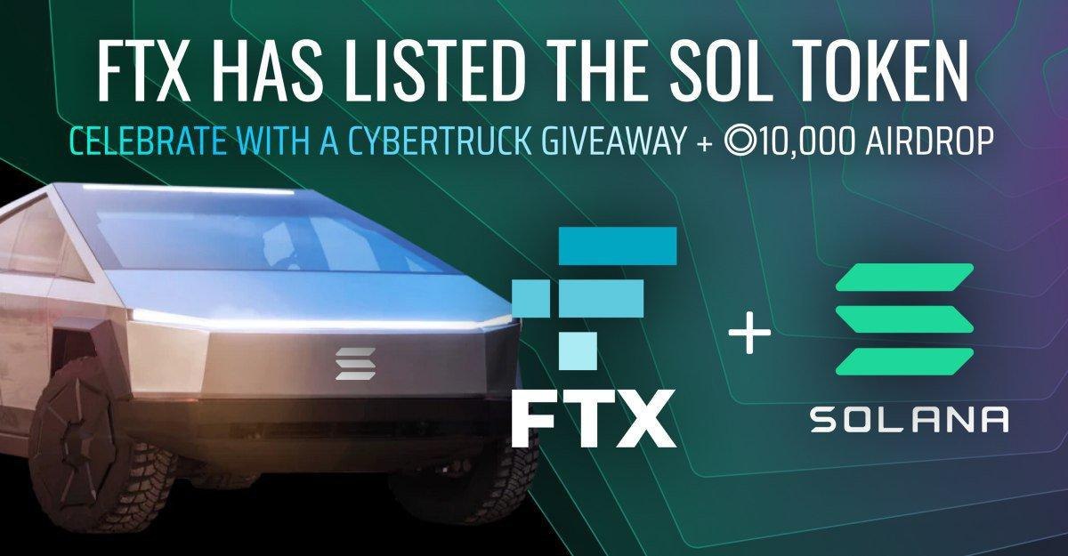 🚀 Solana (SOL) x FTX #Airdrop
💲 Rewards: 10,000 $SOL &amp; 1 Tesla Cybertruck 💪

▪️ Register: bit.ly/2P6E6v0
▪️ Verify Email
▪️ Airdrop link: bit.ly/336Mh2I
▪️ Scroll Down ⏬
▪️ Complete All Task
▪️ Submit details
▪️ KYC on FTX
▪️ Done

#Airdrop #Crypto