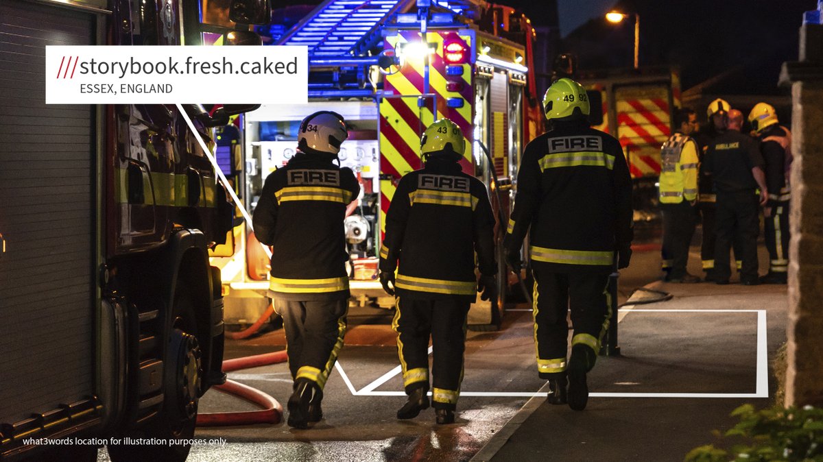 fire service team at ///storybook.fresh.caked in Essex, England