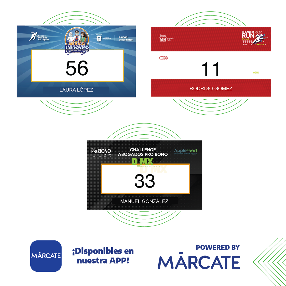 Marcatemx's tweet photo. ¡Vota por tu favorito! 🤩😄 ¿Cuál vas a correr este fin de semana? ¡Quedan muy pocos días! Estamos muy emocionados de llevar sus kilómetros 📲🏃♂️🏃♀️
📲 Descarga nuestra app oficial >> https://t.co/QIvUgV0moh
#MéxicoCorrePorSusHeroes #chilangosrunvirtual #ChallengeAbogados https://t.co/B01vAdxAX1