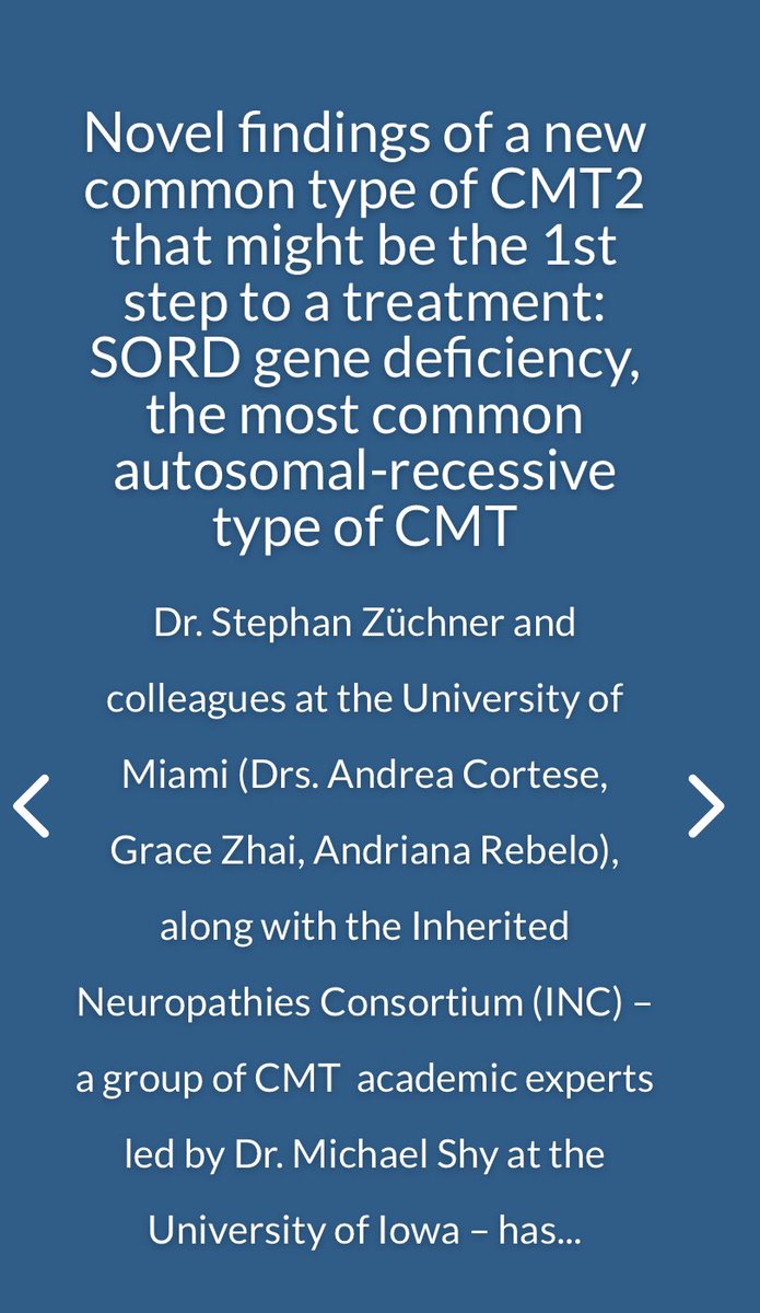 CMTNeuropathy's tweet photo. A new common type of #CMT2 that could be the first step to a treatment!! Learn more here! #researchforcmt #cmtwegotthis #hnf4cmt #SORDgene #CharcotMarieTooth https://t.co/lrl3q5Wxsn https://t.co/NBqNsfmEX7