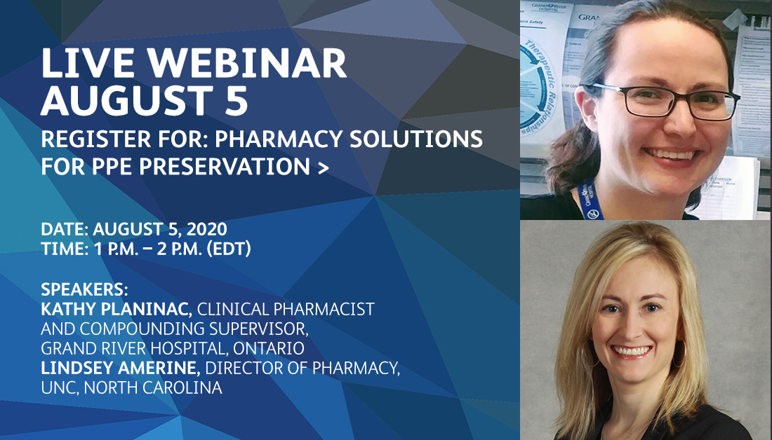 BDandCo's tweet photo. Join BD–Canada for an upcoming webinar with @CSHP_SCPH, focusing on pharmacy solutions for PPE preservation. Register here for free: https://t.co/l9LIdFNpOP #IVPrep #COVID19 #CDNHealth #PPE @lindseyamerine https://t.co/TIRboIQqBH