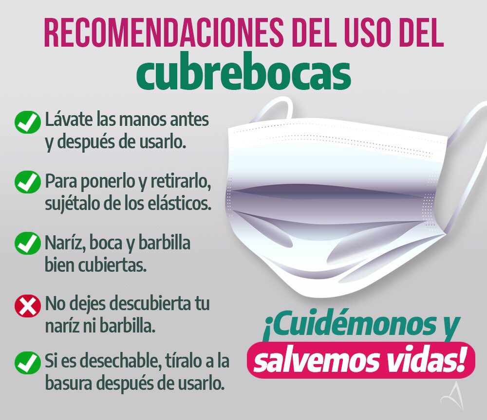 luciaazucena's tweet photo. #UsaCubreboca #Cuidate #CuidaDeLosDemás https://t.co/kDWON8749x
