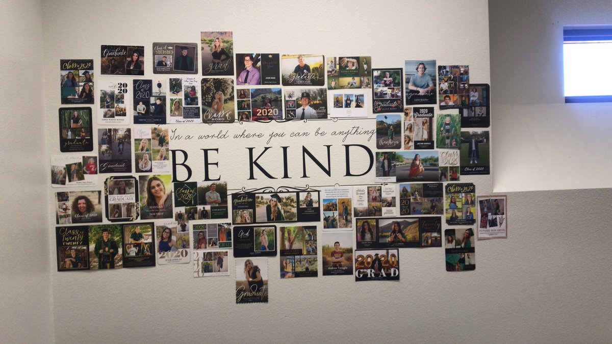 Preslieagostini's tweet image. Hey class of 2020- your grad announcements finally made it on to my classroom wall. Miss you all and wish you the best! ❤️