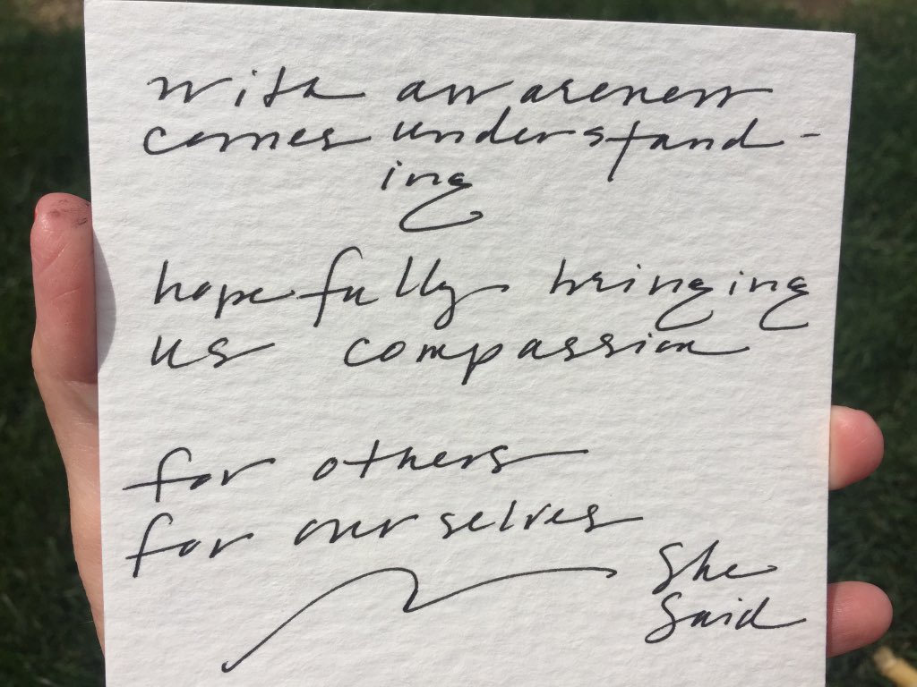 te_werner's tweet photo. With awareness comes understanding

hopefully bringing us compassion

for others
for ourselves.

#tewerner #wednesdaywisdom #ownyourorbit #compassion https://t.co/440Buqx7l7