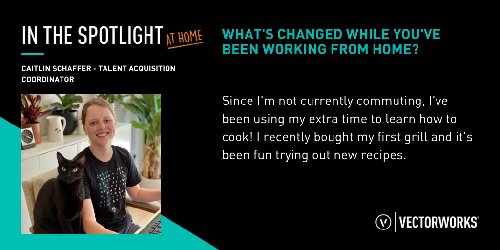 VectorworksLife's tweet photo. Check out our latest @Vectorworks #EmployeeSpotlight and get to know Caitlin Schaffer, Talent Acquisition Coordinator!

Learn more about her #LifeAtVectorworks and how Caitlin is living her best #wfhlife: https://t.co/puftv7tfav

#VectorworksLife #CatsofTwitter #virtualrecruiting https://t.co/WLzMtyO3HS