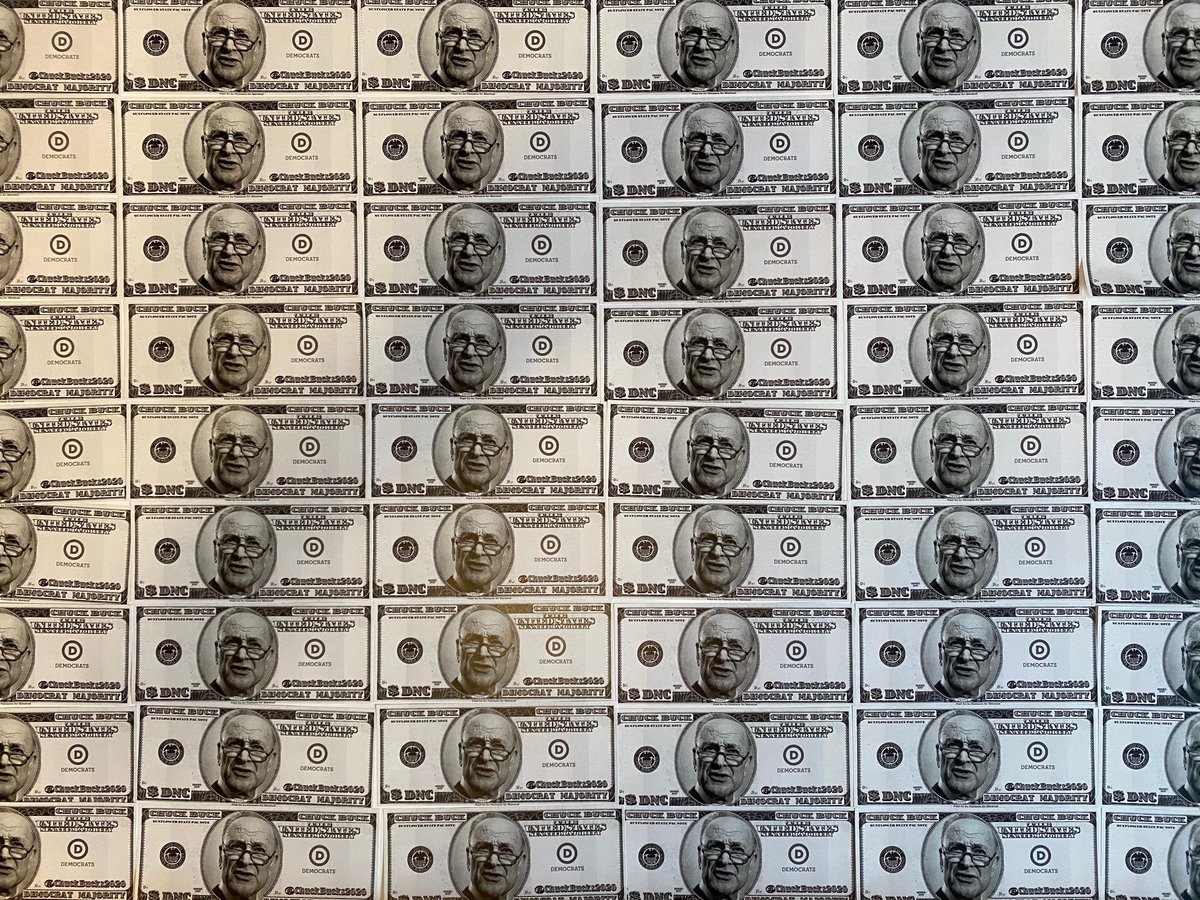 ChuckBucks2020's tweet photo. 4,200,000 #CHUCKBUCKS hot off the press, and headed your way, @KrisKobach1787 

#kssen https://t.co/fSPgSaoNL0