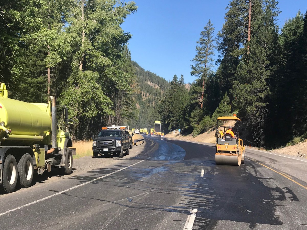 Sunshine and warm temperatures mean our paving crews are out working hard. If you are traveling up on Blewett Pass/US 97 today, make sure to use caution, slow down and move over a lane when possible to give our crews plenty of space to pave safely. We all want to go home safely.