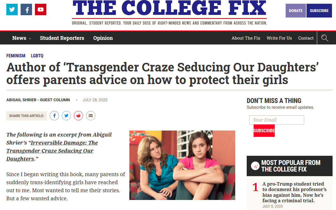 SHE'S BAAAAAAACCKKKKK(Abagail Shrier I mean)  https://twitter.com/herong/status/1277649067338858497?s=20