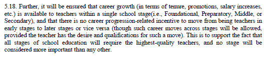 Still there- career growth within each school stage.