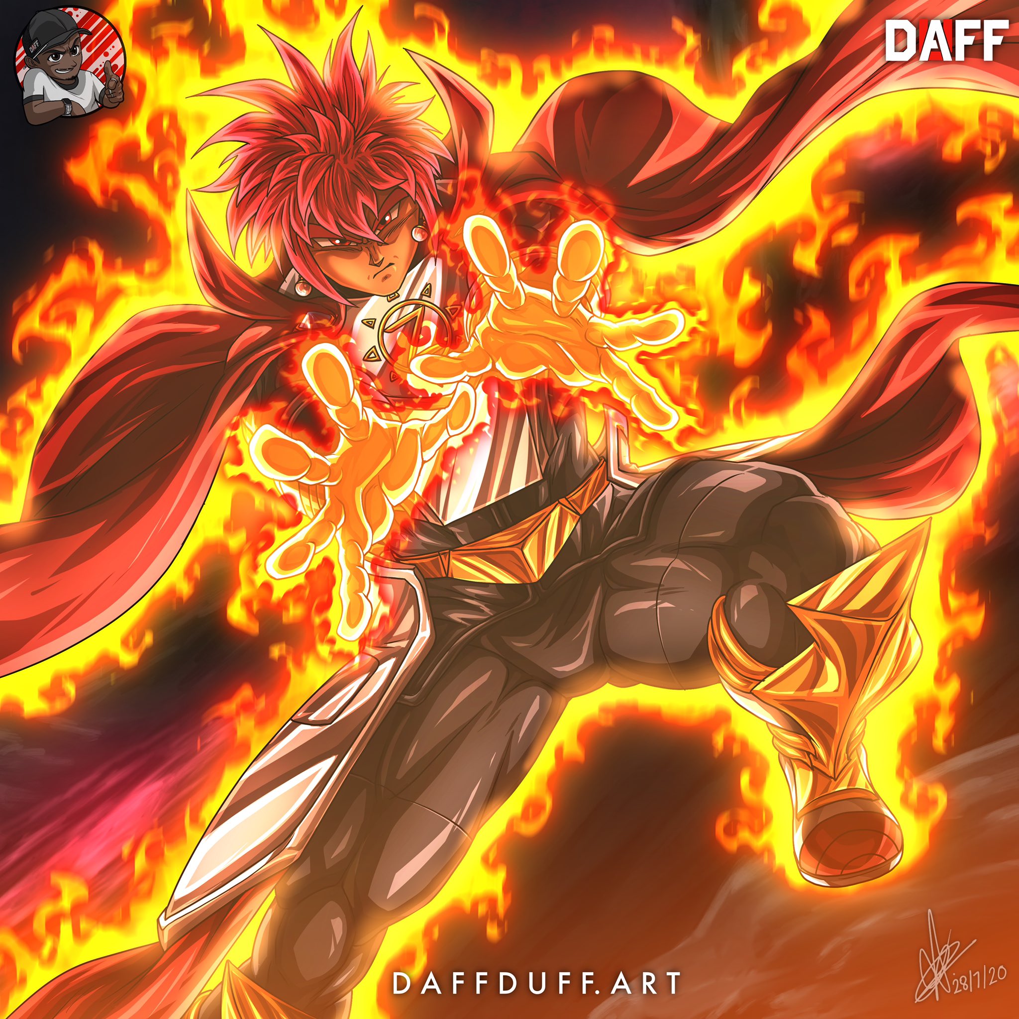 a highly detailed anime art of a boy with fire powers | Stable Diffusion |  OpenArt