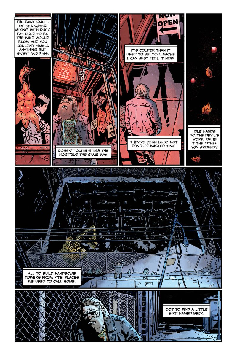 I used this a lot in THE DREGS. In one of these pages, Arnold is high (so the borders are hand drawn) and the other he's sober (so I used a ruler for the borders). The borders convey how shaky the world is for him.