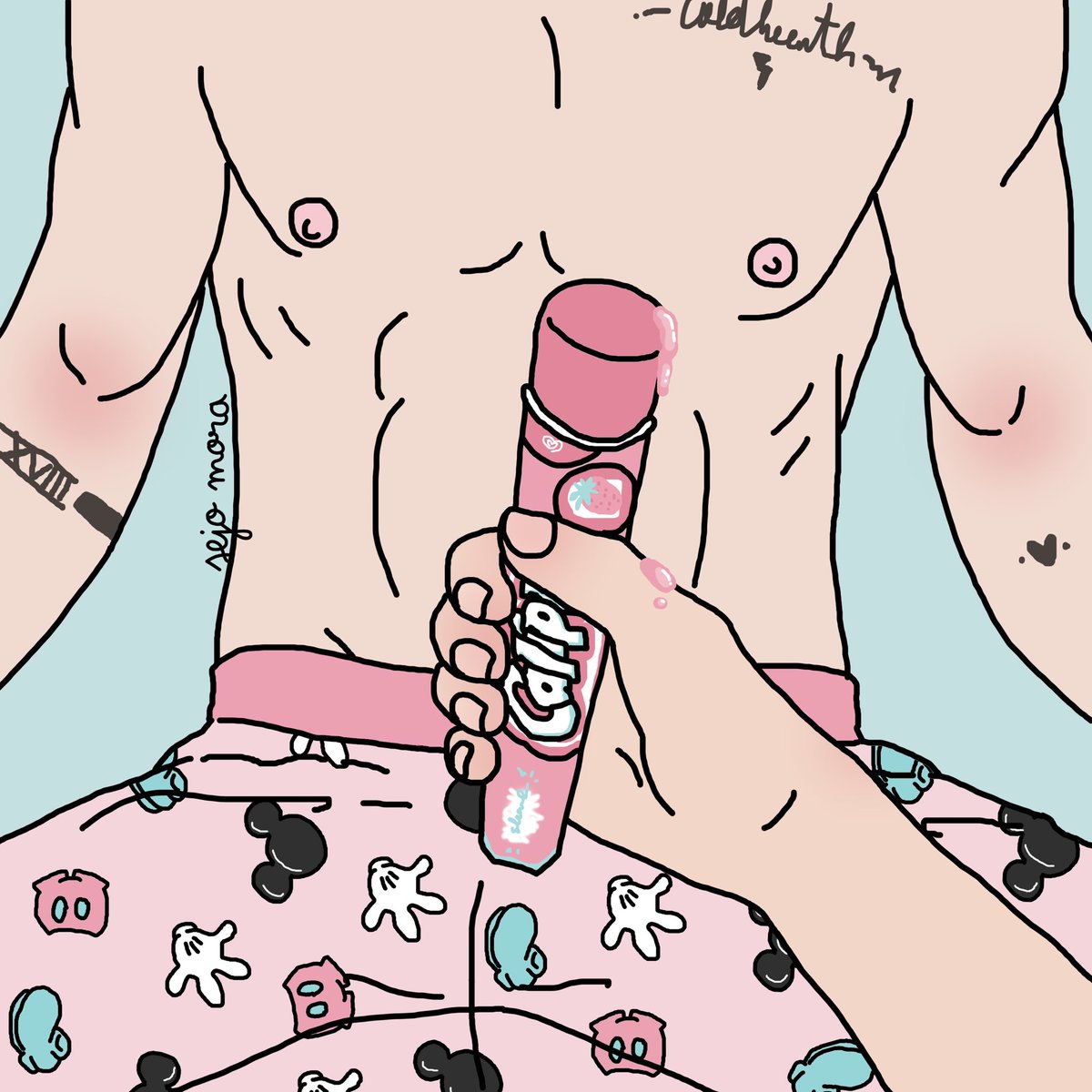 sejomora's tweet photo. Y pensar que de pequeño casi me muero ahogado por un pirulo. 🍭❄️
.
#sejomora #calippo #icecream #summer #love #illustration https://t.co/RNE9uPQTKy