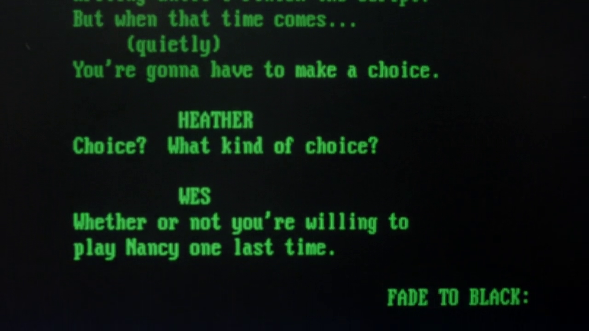 ThommyHutson's tweet photo. Straight talk only in this room: Wes Craven's New Nightmare is tremendous on so many levels. One moment I love is  where Wes already scripted the conversation he and Heather had. So awesome. (More of my love for the film is detailed in the book, @MyFaveHorror 2: The New Blood.) https://t.co/gCAV8LI4uG