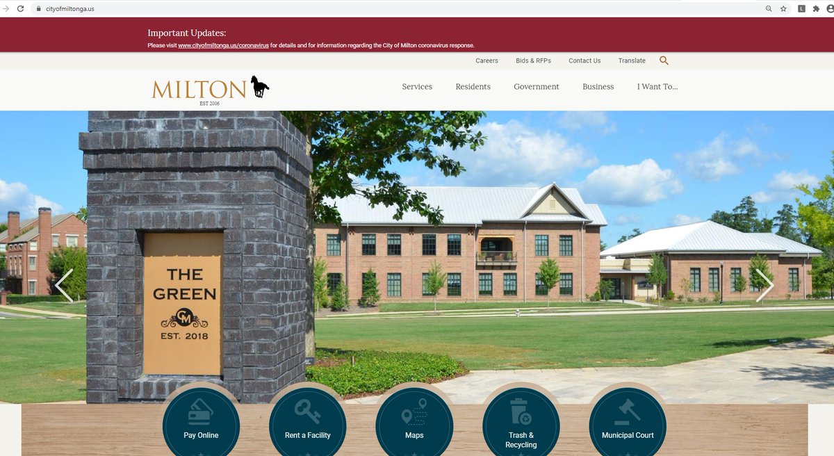 cityofmiltonga's tweet image. Check out the City of Milton&apos;s new website - cityofmiltonga.us/- which we launched today. It&apos;s designed to be more informative, easier-to-use and packed with helpful details for you. #MiltonGa #WebLaunch