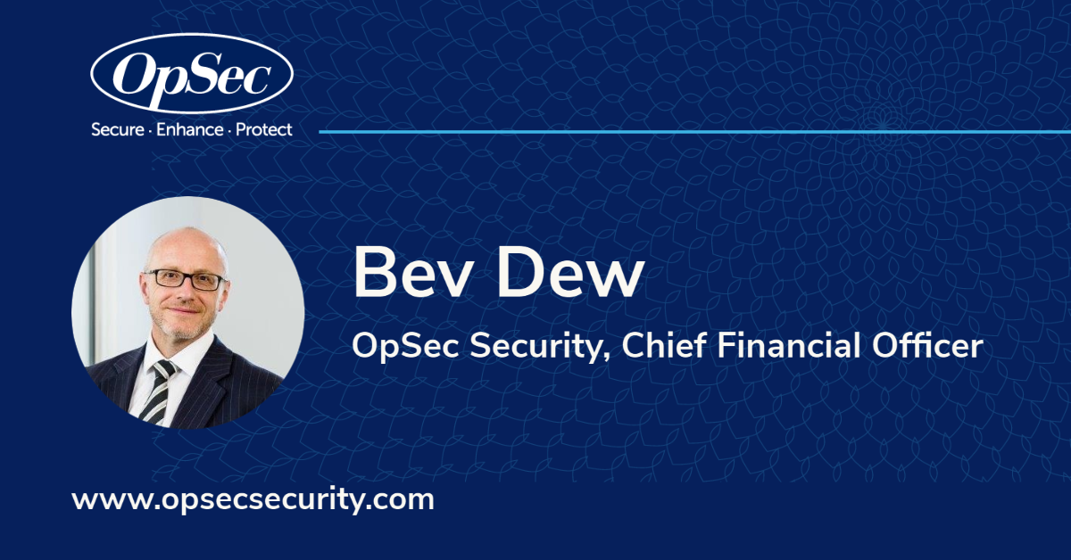 OpSecSecurity's tweet photo. OpSec Security appoints Bev Dew Chief Financial Officer
#TeamOpSec #OpSecOnline #BrandProtection #AntiCounterfeiting https://t.co/hdb3zbrtTz