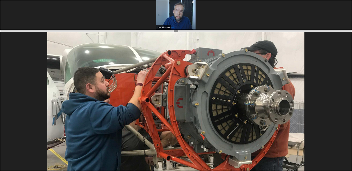ElectricVTOL's tweet photo. Lee Human at @AeroTECInc provided stunning insights into the @MagniX #eCaravan &amp; the challenges of testing &amp; certifying #eCTOL, #eSTOL &amp; #eVTOL, as part of the #ElectricAircraft Symposium. Find out more &amp; register at https://t.co/WkCg3RqYJQ https://t.co/t4CWsy3eX1