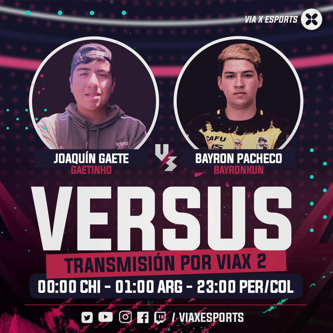 viaxesports's tweet photo. Esta noche en #VERSUS 🎮 seremos testigos de una jornada llena de goles en #FIFA20 ⚽ Se enfrentarán:
@SPQR_gaetinhOz v/s @bayronkun17
¿Quién se quedará con el triunfo? 😎 Sigue cada partido #DesdeCasa a las 23:59 por #VIAX2 ⚡
@vitomartinez @DrogBack_ https://t.co/M8a2Au6FA5