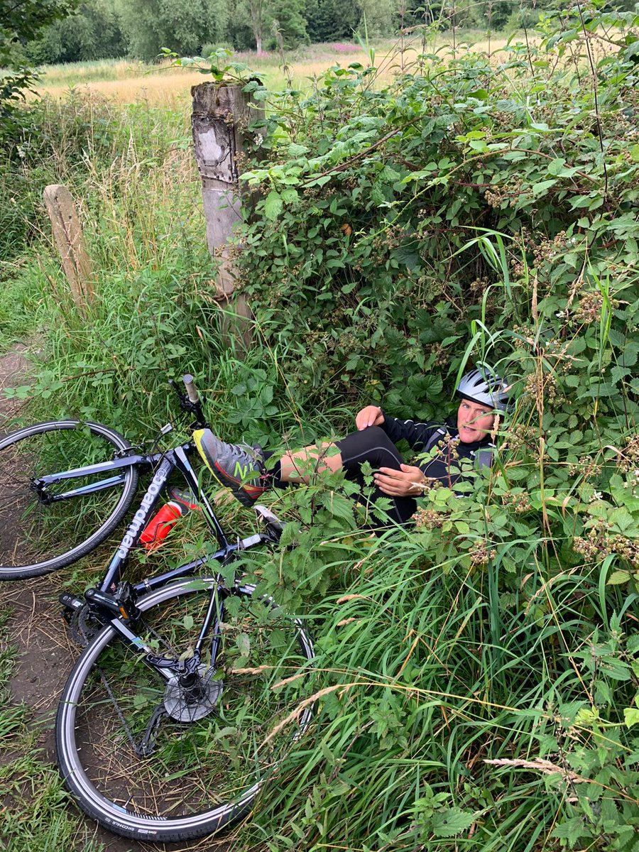 moreincommonB_S's tweet photo. Signing off from #MoreInCommonHour with unseen footage of Kim's less than impressive cycling for this year's @thejocoxway bike ride...... thank goodness we weren't relying on her to #cycletheworld🌎😌👎 #MIChour #TheJoCoxWay https://t.co/4nPclXAGu9