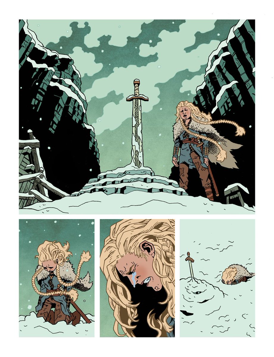 In ETERNAL, I used decorative panels to convey how much better the world is when Vif is with her son. The world is much more bland after her son is killed.