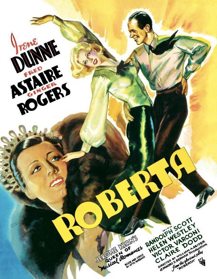 [2] “Roberta” (1935)An Astaire-Rogers musical I don’t often see in lists of their best, but it’s in mine. More great Jerome Kern music, plus a wonderful supporting cast. “I Won’t Dance” is my favorite routine of all time. “I’ll Be Hard to Handle” is right there with it.