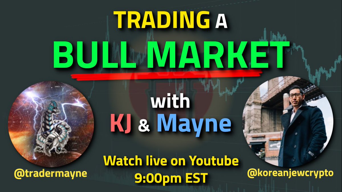 koreanjewcrypto's tweet photo. Reminder: Gonna be choppin it up with @Tradermayne tonight at 9! 

https://t.co/kPLJlG7k5c https://t.co/zD4sOOYNFZ