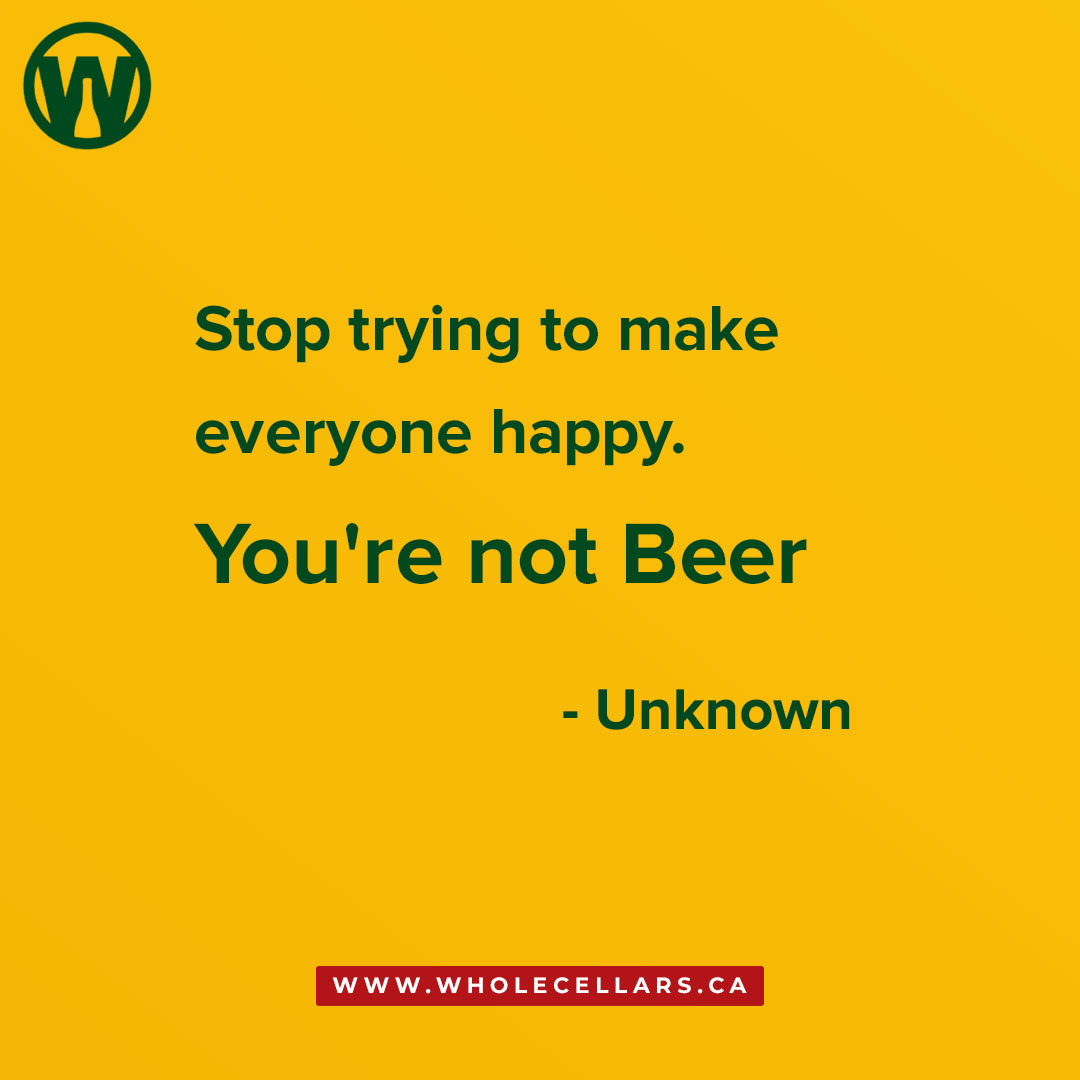 Wholecellars's tweet photo. You can't compare yourself to buddy beer. 

#beerquotes #beers #beer #craftbeer #quotes #yyc #yyclocal https://t.co/kNucwI58Ez