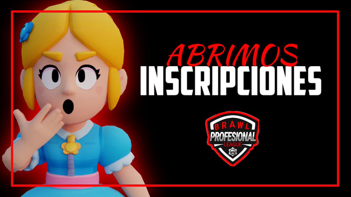 #BS | Inscripciones Abiertas

¡Liga gratuita de #BrawlStars 32 cupos! 

REQUISITOS

- Seguir a @zaytlda y <a href="/Brawl_PL/">Brawl Profesional League</a>
- Conseguir 5 rt's
- Mencionar a tres equipos
- Dar ♥️ y 🔃

Pruebas al MD 📨