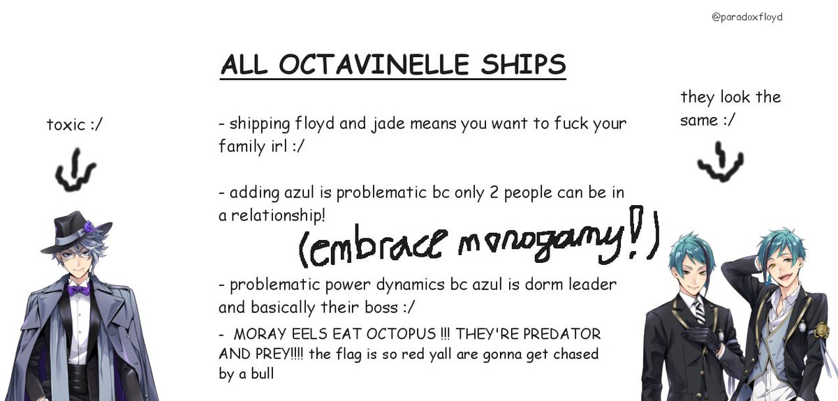 ALL OCTAVINELLE SHIPS (idoazu, jayflo, flojay etc)