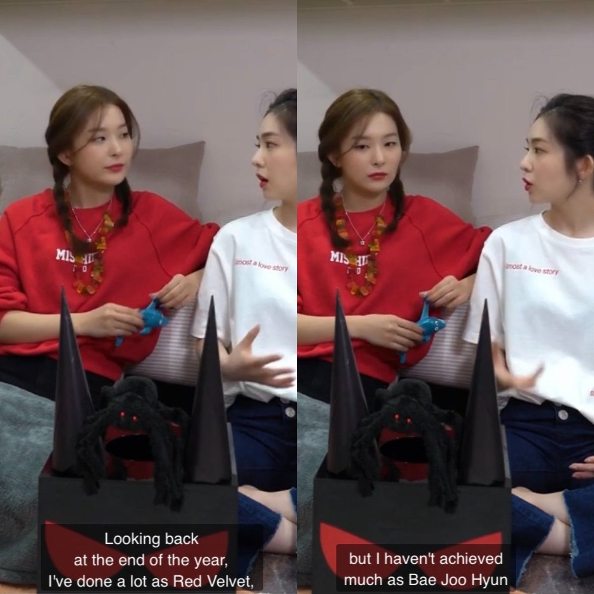 “It’s not late.” Seulgi replied when Irene shared her worries