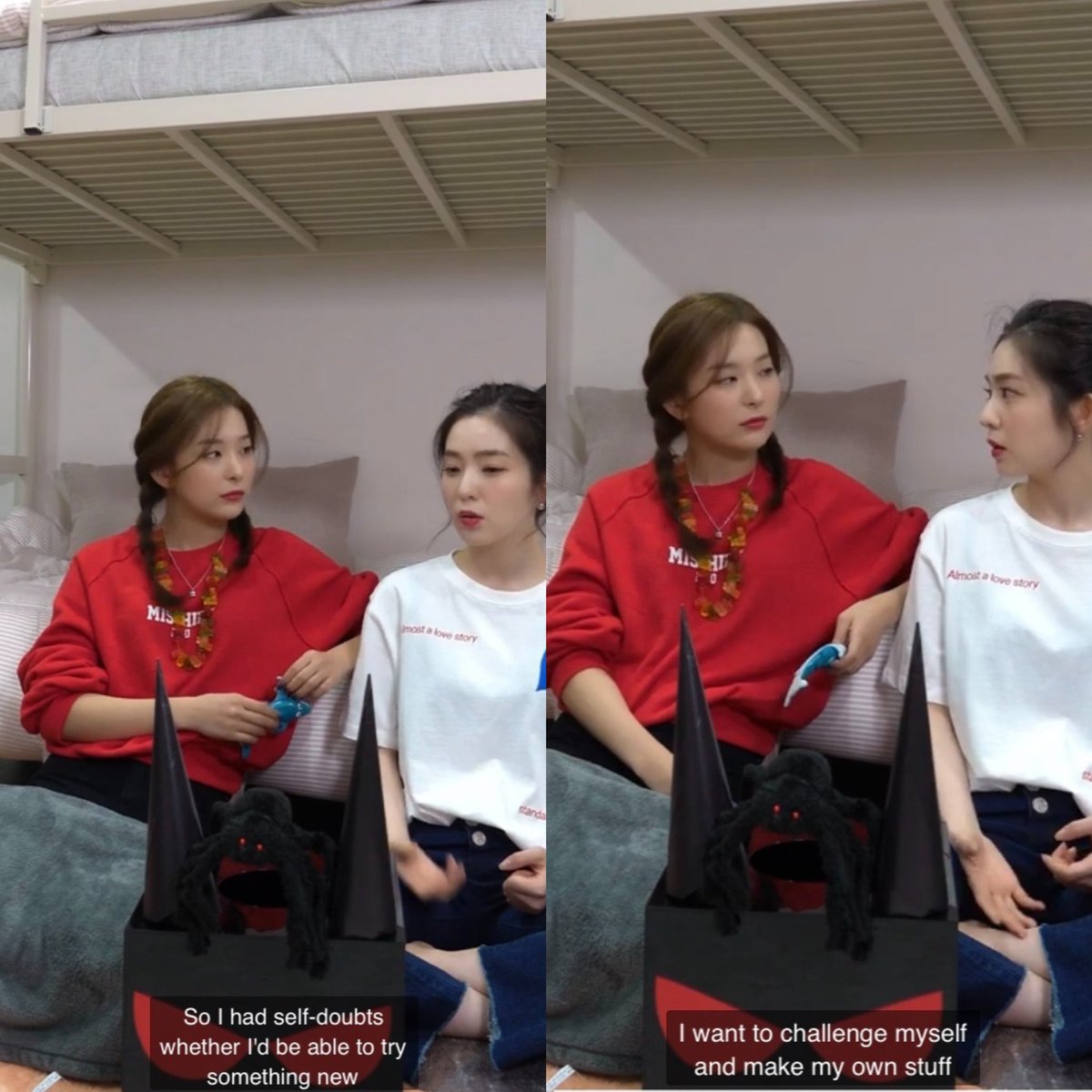 “It’s not late.” Seulgi replied when Irene shared her worries