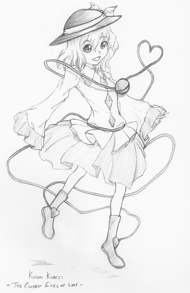 Arcsol8's tweet photo. I've had a hard time keeping up with my drawings, but I'm still doing my best to keep up with it~!

Here's touhou drawing #55 - Koishi Komeji!

#touhou #touhouproject #東方 #東方Project #traditionalart #pencildrawing #myart #fanart #koishikomeji #古明地こいし https://t.co/7hRfx9srwV
