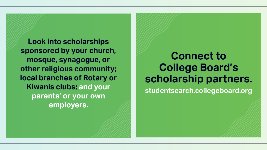 CollegeBoard's tweet photo. 8️⃣ Ways to Find Scholarships and Financial Aid for College https://t.co/4Oq3kGPcM3