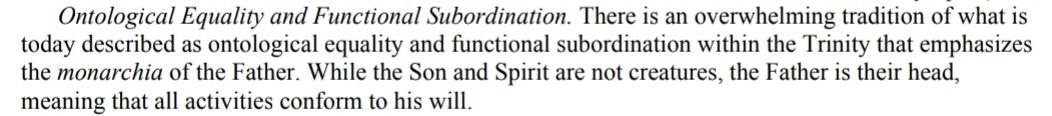 In a paper published in 2004 on 1st and 2nd century Triadology, Michael Swigel concludes that the overwhelming tradition is in fact ONTOLOGICAL EQUALITY and FUNCTIONAL SUBORDINATION, confirming continuity with Nicene Trinitarian theology: